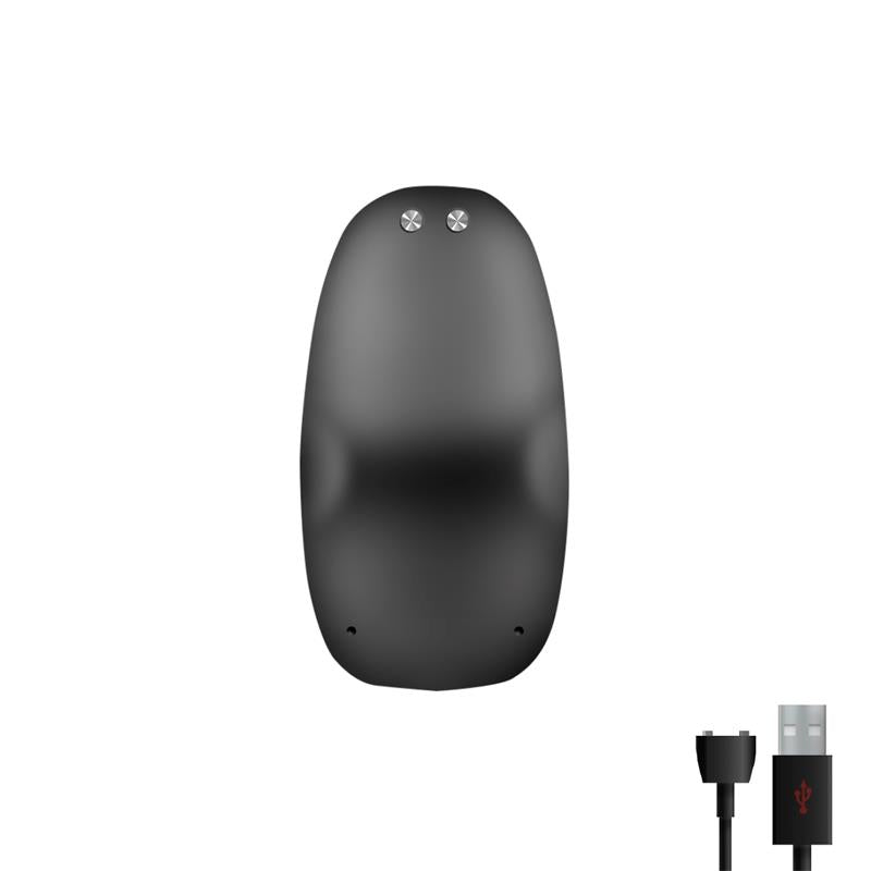 Asher Plug Anal con Control Remoto USB Magnetico Negro