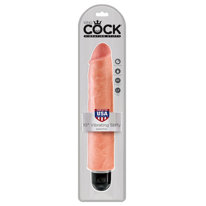 King Cock Vibrador Stiffy de 10 Color Natural